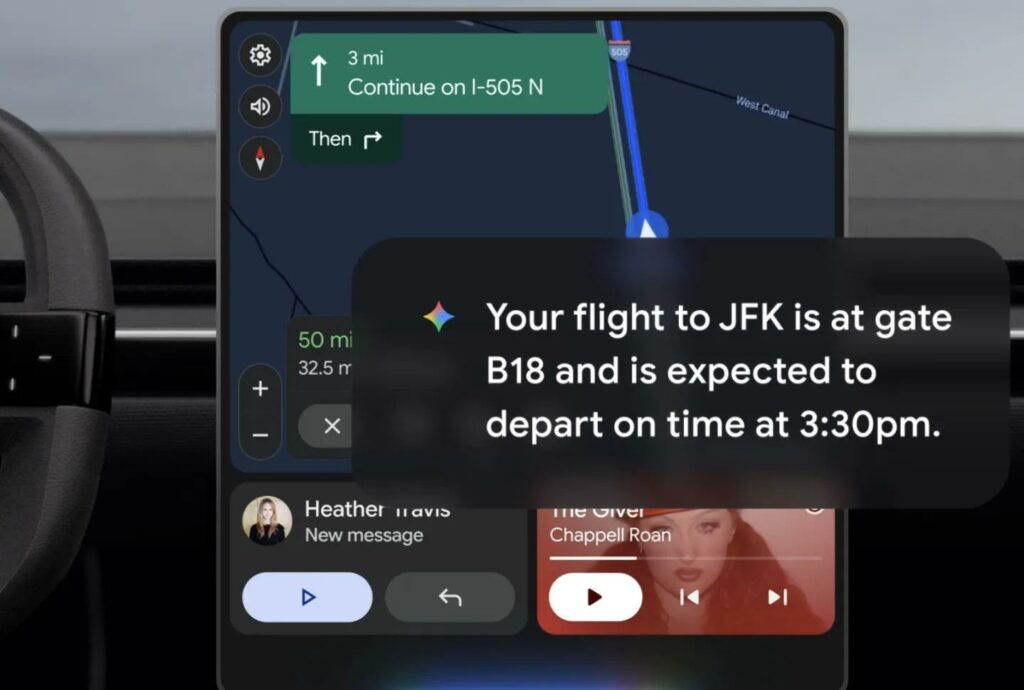 Google связала ИИ в Android Auto с почтой и фотографиями