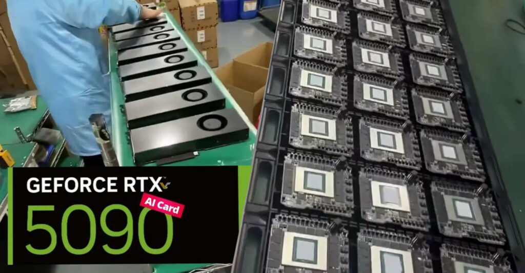 В Китае игровые видеокарты GeForce RTX 5090 переделывают в серверные ускорители